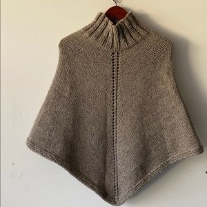 Hand knit poncho